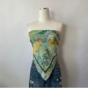 Vintage Art of the scarf 100% Silk Scarf.